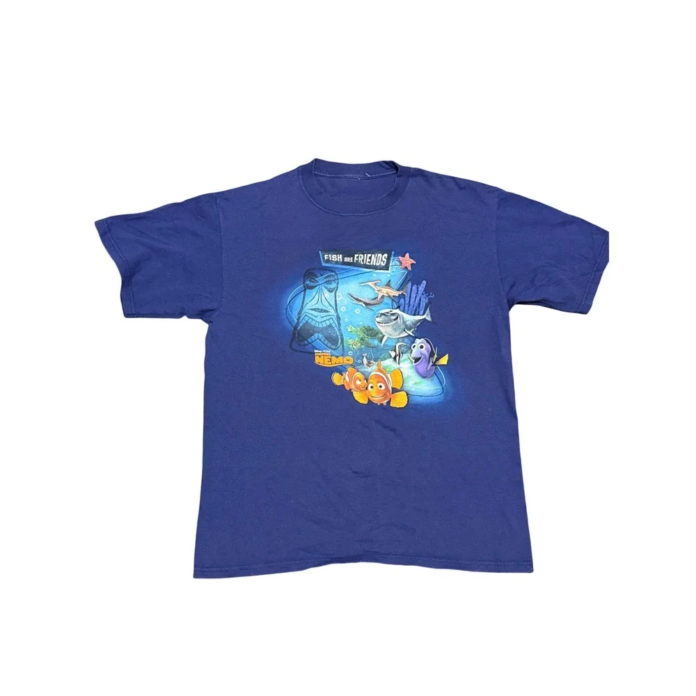 Disney Pixar Finding‎ Nemo Fish Are Friends Blue Graphic T-Shirt Kids Large